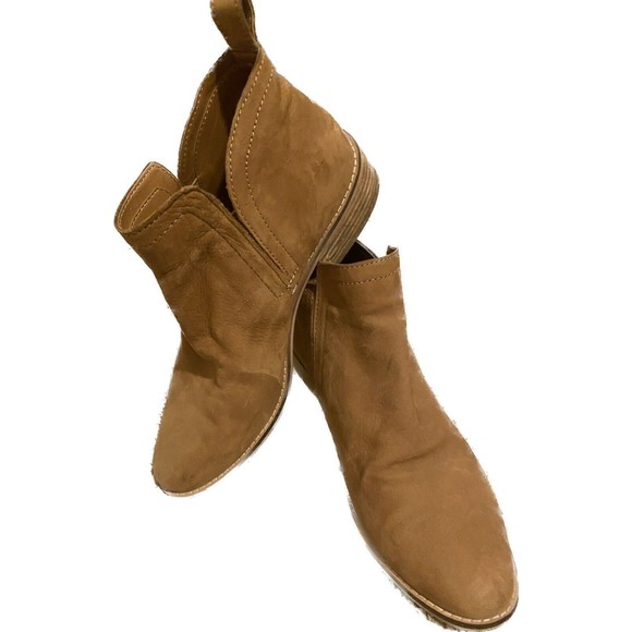 Dolce Vita Tessey Ankle Booties Brown Suede Women's Size 9 Shoes Slip-On Boots - Picture 2 of 7